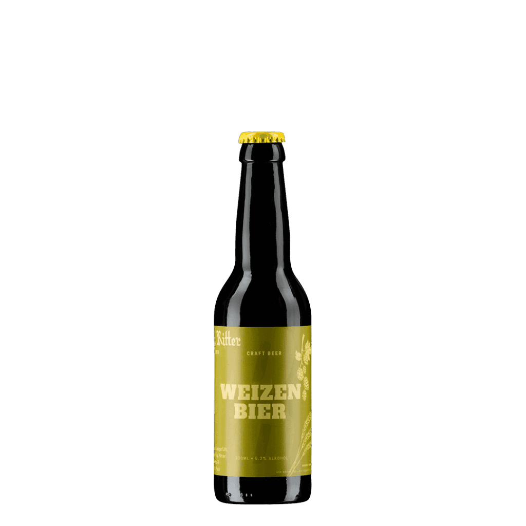 Weingut Vulgo Ritter Weizenbier Craft Beer mit Hopfen-Design, 330ml, 5,2% Alkohol, ideal für Wein- und Bierliebhaber, hochwertiges Getränk vom Weingut Vulgo Ritter.