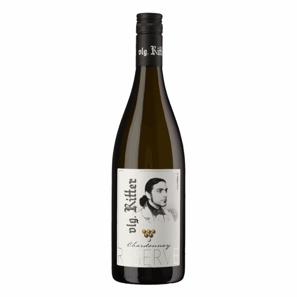 Chardonnay Weinflasche vom Weingut vulgo Ritter, exklusivstes Weingut für Chardonnay Weine in Österreich, ideal für Weinliebhaber und Sammler, hochwertiger Chardonnay aus österreichischer Kelterei.